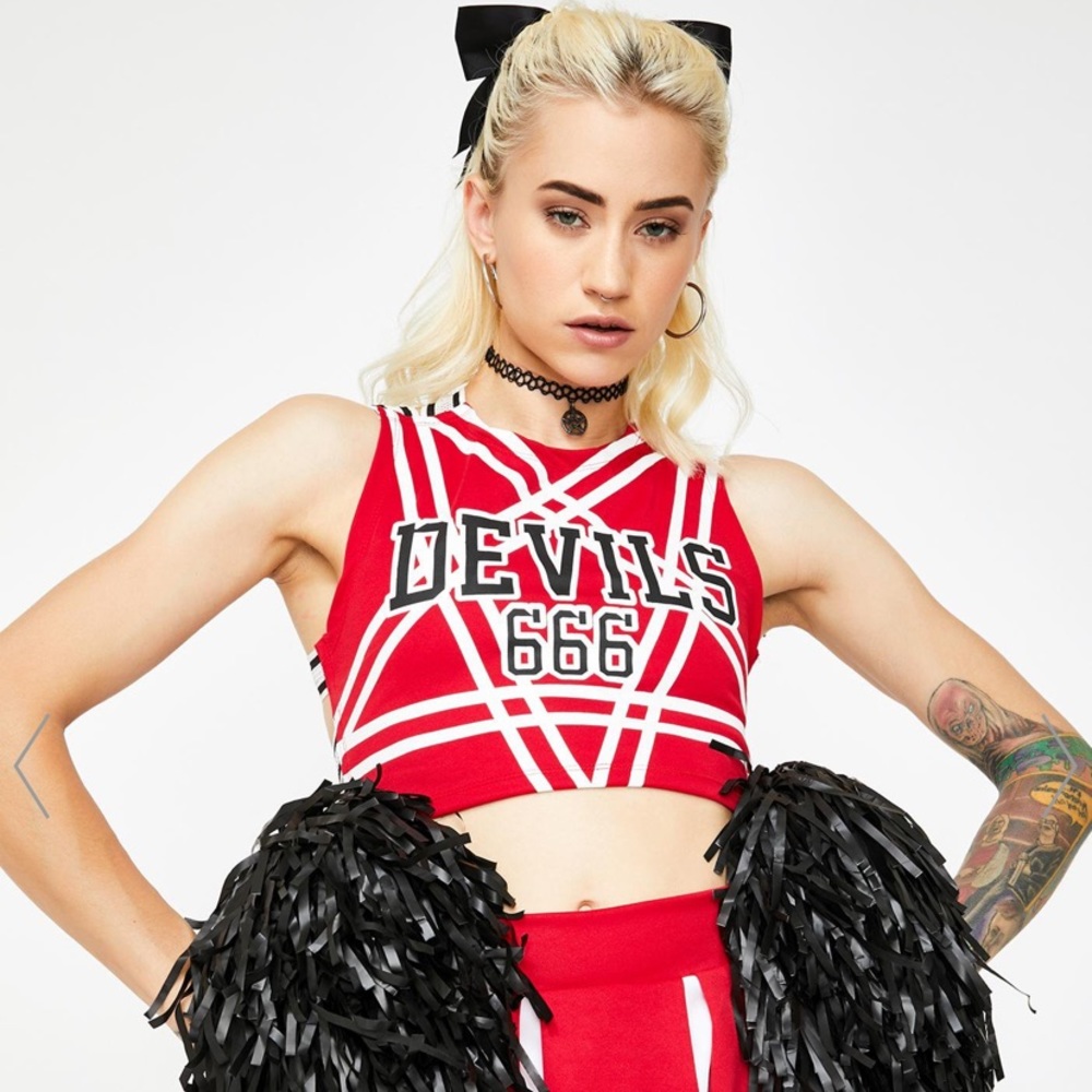 Dolls Kill Satanic Cheerleader Costume